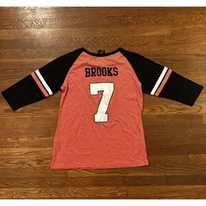 Garth Brooks World Tour Womens XL Raglan Baseball‎ Jersey T-Shirt Red Dark Gray